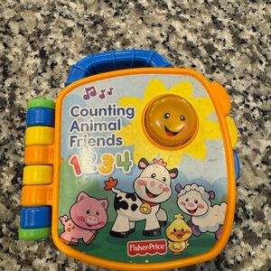 Fisher-Price Counting Animal Friends Book - Yellow and Blue